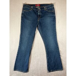 Levis‎ 525 Nouveau Low Boot Cut Stretch Jeans Womens 16 Medium Wash Denim